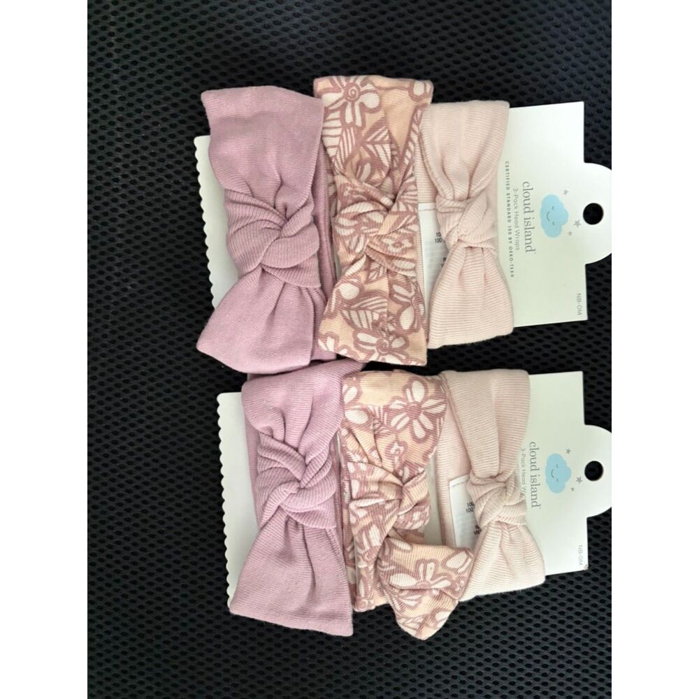 2 pack Cloud Island headbands Pinks NEW 6 headbands total
